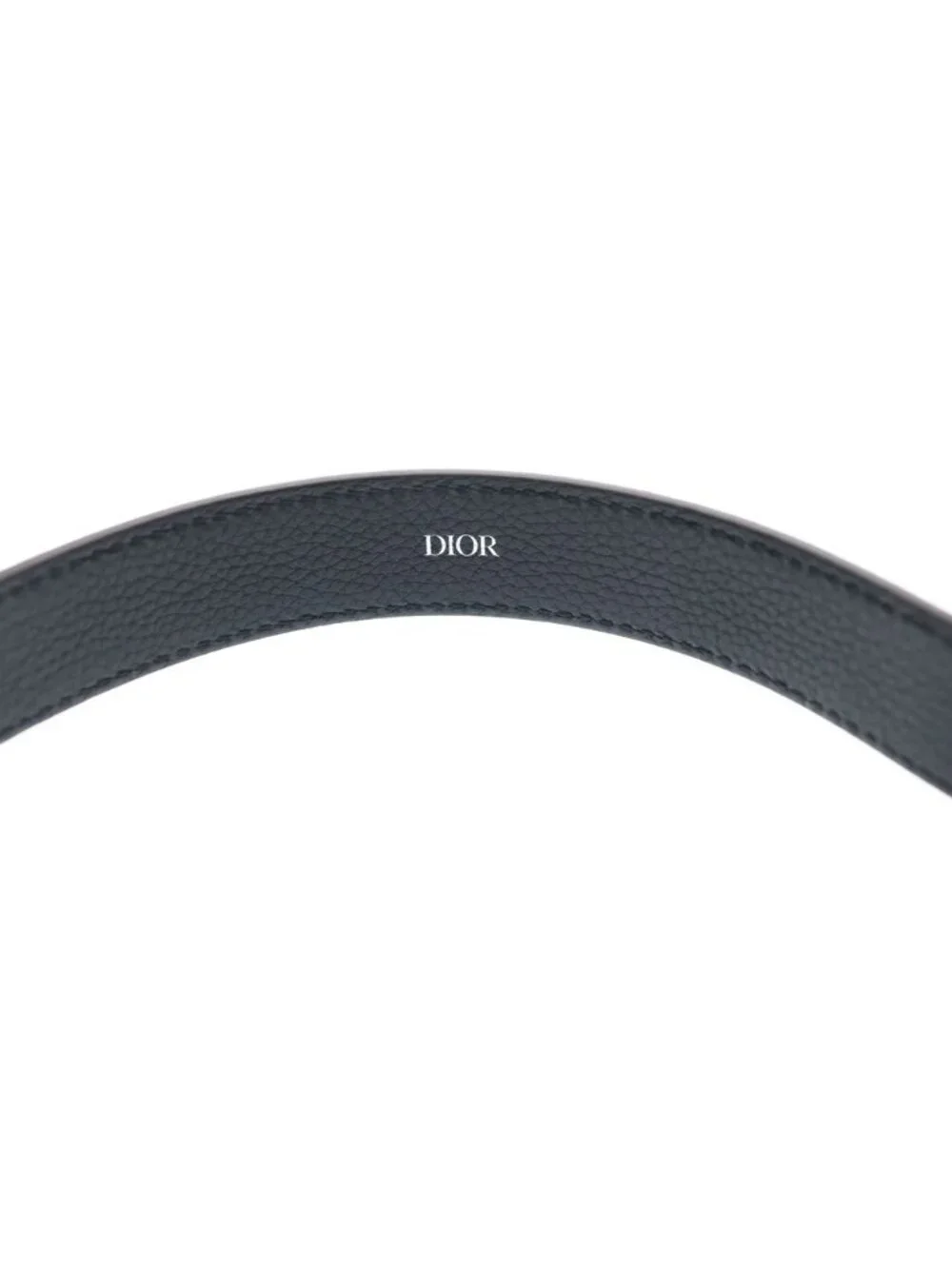 Dior Logo Buckle Leather Belt Black